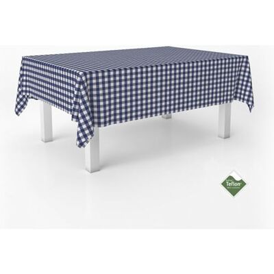 ECOMMERC3 Vichy obrus na stół prostokątny rozmiar 240 x 140 cm Vichy wyjątkowo miękki i wodoodporny obrus w kolorze granatowym ECOMMERC3 Vichy obrus na stół prostokątny rozmiar 240 x 140 cm Vichy wyjątkowo miękki i wodoodporny obrus w kolorze granatowym