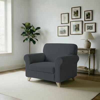 Italian Bed Linen MB Home Basic Iris rozkładana sofa elastyczna, szara (ciemna), 1 miejsce, 80 do 100 cm Italian Bed Linen MB Home Basic Iris rozkładana sofa elastyczna, szara (ciemna), 1 miejsce, 80 do 100 cm