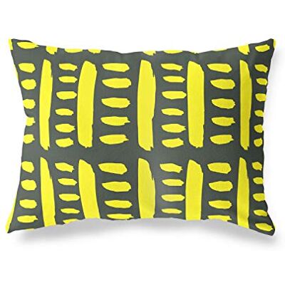 Bonamaison Poduszka ozdobna poszewka na poduszkę w kolorze neonowo-żółtym dym, miękka wygodna, do domu, samochodu, biura, salonu, sypialni, 35 x 50 cm – zaprojektowana i wyprodukowana w Turcji Bonamaison Poduszka ozdobna poszewka na poduszkę w kolorze neonowo-żółtym dym, miękka wygodna, do domu, samochodu, biura, salonu, sypialni, 35 x 50 cm – zaprojektowana i wyprodukowana w Turcji