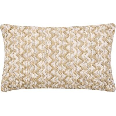 Douceur d'Intérieur , Zdejmowana poduszka (30 x 50 cm) Loumeo Natural, fantazyjna bawełna/poliester i metaliczna przędza Douceur d'Intérieur , Zdejmowana poduszka (30 x 50 cm) Loumeo Natural, fantazyjna bawełna/poliester i metaliczna przędza
