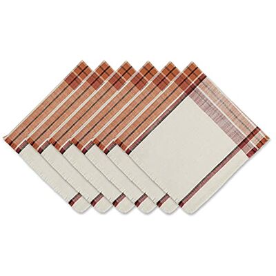 DII Pumpkin Spice Plaid Collection Blat, zestaw serwetek, 20 x 50 cm, 6-częściowy DII Pumpkin Spice Plaid Collection Blat, zestaw serwetek, 20 x 50 cm, 6-częściowy