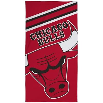 Character World Oficjalny ręcznik NBA, super miękki w dotyku, Chicago Bulls Red Basketball Team Design Idealny do domu, wanny, plaży i basenu, jeden rozmiar 75 cm x 150 cm, 100% bawełna Character World Oficjalny ręcznik NBA, super miękki w dotyku, Chicago Bulls Red Basketball Team Design Idealny do domu, wanny, plaży i basenu, jeden rozmiar 75 cm x 150 cm, 100% bawełna
