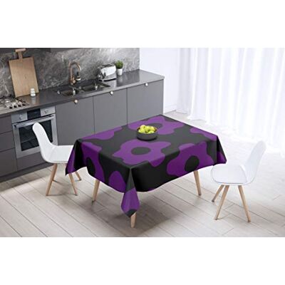 Bonamaison Dekoracja kuchenna, obrus, fioletowy, czarny, 140 x 140 cm zaprojektowany i wyprodukowany w Turcji Bonamaison Dekoracja kuchenna, obrus, fioletowy, czarny, 140 x 140 cm zaprojektowany i wyprodukowany w Turcji