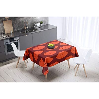 Bonamaison Dekoracja kuchenna, obrus, pomarańczowy bordowy, 140 x 140 cm – zaprojektowany i wyprodukowany w Turcji Bonamaison Dekoracja kuchenna, obrus, pomarańczowy bordowy, 140 x 140 cm – zaprojektowany i wyprodukowany w Turcji