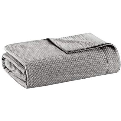 Madison Park Egyptian Cotton Luxury Blanket Grey 108x90 King Size Knit Premium Soft Cozy 100% Cerified Egyptian Cotton For Bed, Couch or Sofa Madison Park Egyptian Cotton Luxury Blanket Grey 108x90 King Size Knit Premium Soft Cozy 100% Cerified Egyptian Cotton For Bed, Couch or Sofa