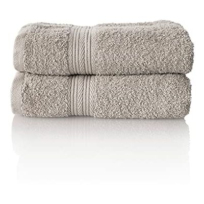 ALCLEAR komfortowy zestaw ręczników frotte chłonnych ze 100% bawełny Ökotex, seria frotte w 6 kolorach i 5 rozmiarach, kolor: srebrnoszary, 2 ręczniki do rąk 50 x 100 cm ALCLEAR komfortowy zestaw ręczników frotte chłonnych ze 100% bawełny Ökotex, seria frotte w 6 kolorach i 5 rozmiarach, kolor: srebrnoszary, 2 ręczniki do rąk 50 x 100 cm