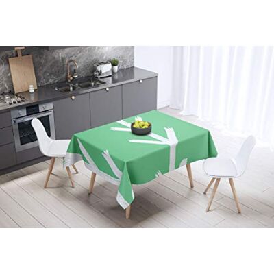 Bonamaison Dekoracja kuchenna, obrus, benzynowa zieleń, biały, 140 x 140 cm zaprojektowany i wyprodukowany w Turcji Bonamaison Dekoracja kuchenna, obrus, benzynowa zieleń, biały, 140 x 140 cm zaprojektowany i wyprodukowany w Turcji