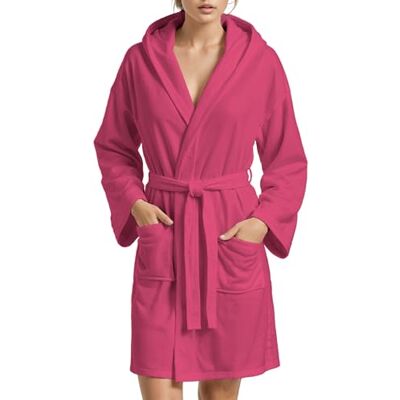 8056897035320 PETTI Artigiani Italiani Szlafrok z Mikrofibry Męski Damski z Kapturem, Kieszeniami, Paskiem, Unisex Szybkoschnący na Siłownię, Basen, Plażę, Spa, Fuksja, XXL 8056897035320 PETTI Artigiani Italiani Szlafrok z Mikrofibry Męski Damski z Kapturem, Kieszeniami, Paskiem, Unisex Szybkoschnący na Siłownię, Basen, Plażę, Spa, Fuksja, XXL