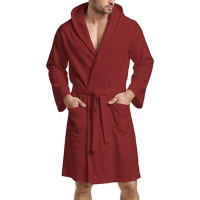 8766397578509 PETTI Artigiani Italiani Szlafrok z Mikrofibry Męski Damski z Kapturem, Kieszeniami, Paskiem, Unisex Szybkoschnący na Siłownię, Basen, Plażę, Spa, Bordowy, XXL 8766397578509 PETTI Artigiani Italiani Szlafrok z Mikrofibry Męski Damski z Kapturem, Kieszeniami, Paskiem, Unisex Szybkoschnący na Siłownię, Basen, Plażę, Spa, Bordowy, XXL