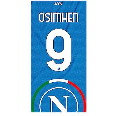 ssc napoli Osimhen ręcznik plażowy dla dorosłych, uniseks, jasnoniebieski ssc napoli Osimhen ręcznik plażowy dla dorosłych, uniseks, jasnoniebieski