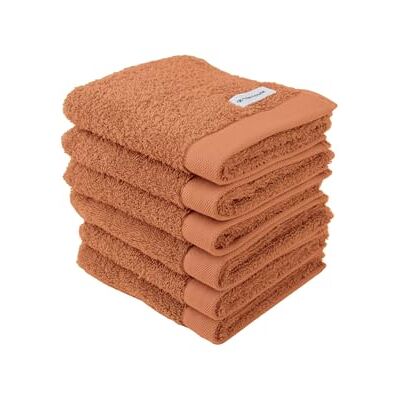 TOM TAILOR Ręcznik dla gości, zestaw 6 sztuk, 30 x 50 cm, 100% bawełna/frotte, z zawieszką i etykietą z logo, COLOR BATH TOWEL Orange (Dark Coral) TOM TAILOR Ręcznik dla gości, zestaw 6 sztuk, 30 x 50 cm, 100% bawełna/frotte, z zawieszką i etykietą z logo, COLOR BATH TOWEL Orange (Dark Coral)