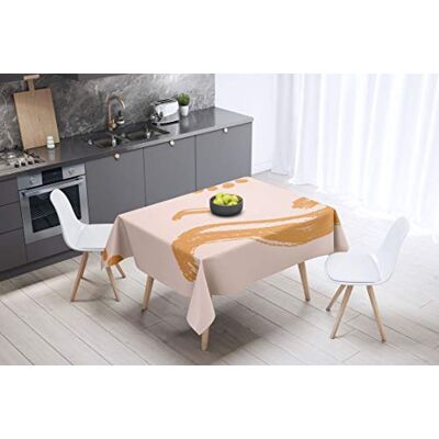 Bonamaison Dekoracja kuchenna, obrus, pomarańczowy, Off White, 140 x 140 cm zaprojektowany i wyprodukowany w Turcji Bonamaison Dekoracja kuchenna, obrus, pomarańczowy, Off White, 140 x 140 cm zaprojektowany i wyprodukowany w Turcji