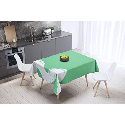 Bonamaison Dekoracja kuchenna, obrus, benzynowa zieleń, biały, 140 x 140 cm zaprojektowany i wyprodukowany w Turcji Bonamaison Dekoracja kuchenna, obrus, benzynowa zieleń, biały, 140 x 140 cm zaprojektowany i wyprodukowany w Turcji