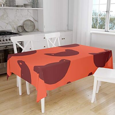 Bonamaison Dekoracja kuchenna, obrus, pomarańczowy bordowy, 140 x 160 cm – zaprojektowany i wyprodukowany w Turcji Bonamaison Dekoracja kuchenna, obrus, pomarańczowy bordowy, 140 x 160 cm – zaprojektowany i wyprodukowany w Turcji