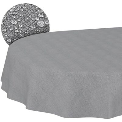 ANRO Obrus zmywalny Adamaszek ciemnoszary owalny 180x140 cm na zewnątrz można prać w 30 °C – idealny do ogrodu, na taras i do jadalni – plamoodporny i wodoodporny, łatwy w pielęgnacji ANRO Obrus zmywalny Adamaszek ciemnoszary owalny 180x140 cm na zewnątrz można prać w 30 °C – idealny do ogrodu, na taras i do jadalni – plamoodporny i wodoodporny, łatwy w pielęgnacji