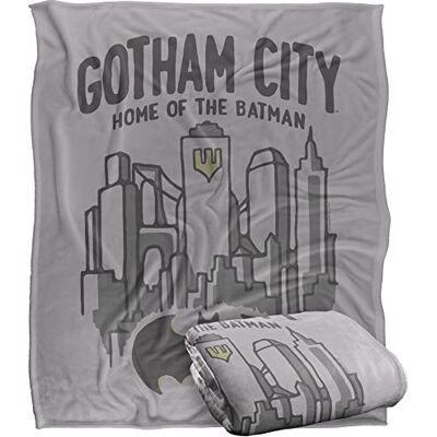 LOGOVISION BATMAN Silky Touch super miękki koc narzuta, 152 x 127 cm LOGOVISION BATMAN Silky Touch super miękki koc narzuta, 152 x 127 cm