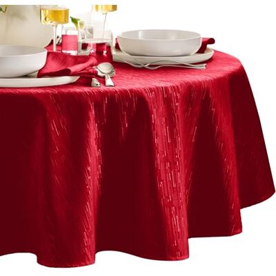 Elrene Home Fashions Continental Obrus odporny na wodę, plamy i zmarszczki, 152 x 213 cm, owalny, czerwony Elrene Home Fashions Continental Obrus odporny na wodę, plamy i zmarszczki, 152 x 213 cm, owalny, czerwony