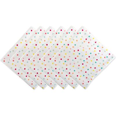 DII Wielokrotnego użytku i można prać w pralce, bawełna, wielokolorowe kropki konfetti, 50 cm x 50 cm (zestaw 6 szt.) DII Wielokrotnego użytku i można prać w pralce, bawełna, wielokolorowe kropki konfetti, 50 cm x 50 cm (zestaw 6 szt.)