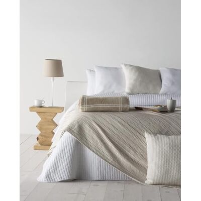VIALMAN Fular Toscana 5, Plaid sofa, Narzuta uniwersalna 130x170cm, Beżowy VIALMAN Fular Toscana 5, Plaid sofa, Narzuta uniwersalna 130x170cm, Beżowy