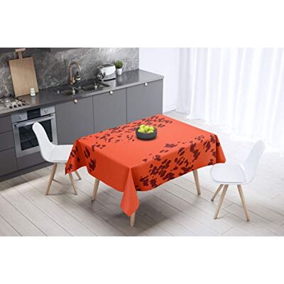 Bonamaison Dekoracja kuchenna, obrus, pomarańczowy bordowy, 140 x 140 cm – zaprojektowany i wyprodukowany w Turcji Bonamaison Dekoracja kuchenna, obrus, pomarańczowy bordowy, 140 x 140 cm – zaprojektowany i wyprodukowany w Turcji