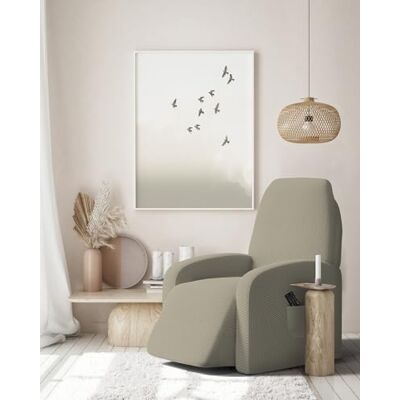 Italian Bed Linen FASHIONABLE Elastyczny pokrowiec na fotel rozkładany, taupe, standardowy rozmiar Italian Bed Linen FASHIONABLE Elastyczny pokrowiec na fotel rozkładany, taupe, standardowy rozmiar