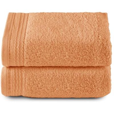 Top Towel RIZO ręczniki do rąk, zestaw 2 szt., ręczniki kąpielowe, 100% czesana bawełna, 600g/m2, wymiary 100x50 cm, papaja Top Towel RIZO ręczniki do rąk, zestaw 2 szt., ręczniki kąpielowe, 100% czesana bawełna, 600g/m2, wymiary 100x50 cm, papaja