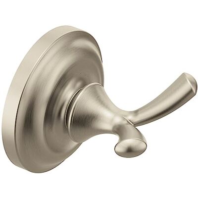 Moen Madison Collection Podwójny wieszak na szlafrok lub ręcznik ze szczotkowanego niklu, BP6903BN Moen Madison Collection Podwójny wieszak na szlafrok lub ręcznik ze szczotkowanego niklu, BP6903BN