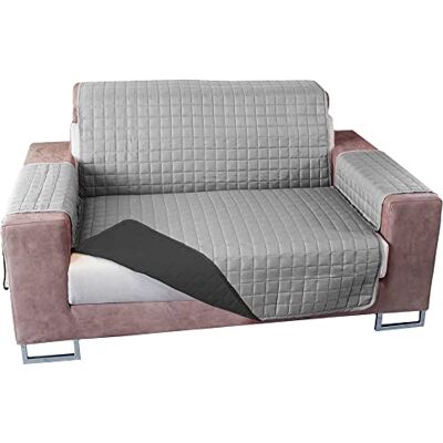 WELL HOME MOBILIARIO & DECORACIÓN WELL HOME Meble & DEKORACJA Pokrowiec na sofę VERSATILE odwracalny plamoodporny 4 kwadraty Jasnoszary i ciemnoszary WELL HOME MOBILIARIO & DECORACIÓN WELL HOME Meble & DEKORACJA Pokrowiec na sofę VERSATILE odwracalny plamoodporny 4 kwadraty Jasnoszary i ciemnoszary