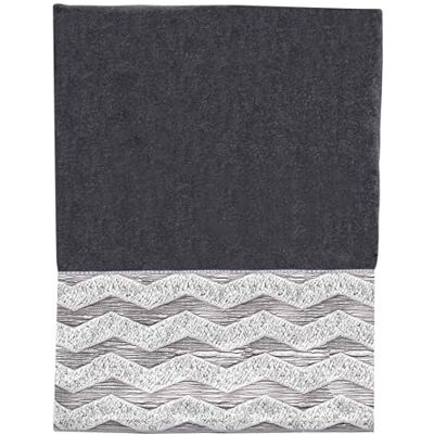 Avanti Linens Ręcznik kąpielowy, miękka i chłonna bawełna (kolekcja Chevron Galaxy, czarny) Avanti Linens Ręcznik kąpielowy, miękka i chłonna bawełna (kolekcja Chevron Galaxy, czarny)