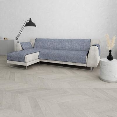 Italian Bed Linen Komfortowy antypoślizgowy pokrowiec na sofę z lewym półwyspem i bocznymi pokrowcami na podłokietniki, wyprodukowano we Włoszech, pokrowiec na sofę 290 cm ciemny niebieski Italian Bed Linen Komfortowy antypoślizgowy pokrowiec na sofę z lewym półwyspem i bocznymi pokrowcami na podłokietniki, wyprodukowano we Włoszech, pokrowiec na sofę 290 cm ciemny niebieski