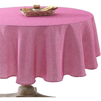 Laura Ashley Dekoracyjny obrus, odporny na zagniecenia, plamy, zalanie, wodoodporny, łatwy w pielęgnacji, poliestrowy, do jadalni, kuchni, na święta i imprezy, okrągły, 178 cm, magenta Laura Ashley Dekoracyjny obrus, odporny na zagniecenia, plamy, zalanie, wodoodporny, łatwy w pielęgnacji, poliestrowy, do jadalni, kuchni, na święta i imprezy, okrągły, 178 cm, magenta