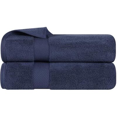 Superior Kolekcja 100% bawełna Zero Twist Super miękki i chłonny zestaw ręczników kąpielowych, Midnight (zestaw 2) Superior Kolekcja 100% bawełna Zero Twist Super miękki i chłonny zestaw ręczników kąpielowych, Midnight (zestaw 2)