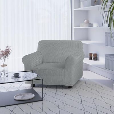 Italian Bed Linen LESLIE pokrowiec na sofę elastyczny i rozciągliwy, jasnoszary 1-osobowy Italian Bed Linen LESLIE pokrowiec na sofę elastyczny i rozciągliwy, jasnoszary 1-osobowy