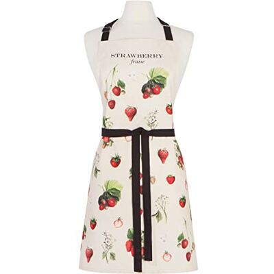2167001 Now Designs Fartuch unisex z drobnym nadrukiem, truskawki vintage, szer. 71 x dł. 81 cm, Truskawki vintage 2167001 Now Designs Fartuch unisex z drobnym nadrukiem, truskawki vintage, szer. 71 x dł. 81 cm, Truskawki vintage