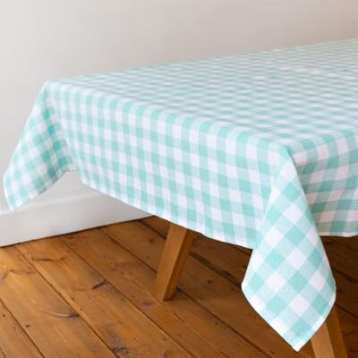 Talking Tables Tkanina duży miętowy zielony obrus w kratkę w kratkę z bawełny z recyklingu prostokątny, wielokrotnego użytku i zmywalny obrus na stół na świeżym powietrzu, bufety, wesela i imprezy, Talking Tables Tkanina duży miętowy zielony obrus w kratkę w kratkę z bawełny z recyklingu prostokątny, wielokrotnego użytku i zmywalny obrus na stół na świeżym powietrzu, bufety, wesela i imprezy,