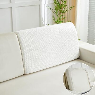 Yoovat Magic Sofa odporny na zużycie uniwersalny magiczny pokrowiec na sofę, na segmentowe pokrowce na kanapę (teksturowo-biały, tył, L) Yoovat Magic Sofa odporny na zużycie uniwersalny magiczny pokrowiec na sofę, na segmentowe pokrowce na kanapę (teksturowo-biały, tył, L)