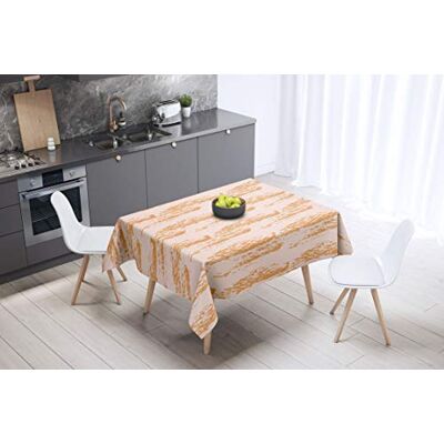 Bonamaison Dekoracja kuchenna, obrus, pomarańczowy, niezwykły biały, 140 x 140 cm zaprojektowany i wyprodukowany w Turcji Bonamaison Dekoracja kuchenna, obrus, pomarańczowy, niezwykły biały, 140 x 140 cm zaprojektowany i wyprodukowany w Turcji