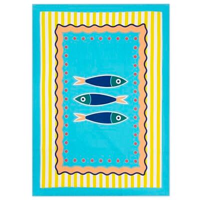 Excelsa Corfu ręcznik kuchenny, 100% bawełna, 70 x 50 cm, dekoracja morska, z dziurką Excelsa Corfu ręcznik kuchenny, 100% bawełna, 70 x 50 cm, dekoracja morska, z dziurką
