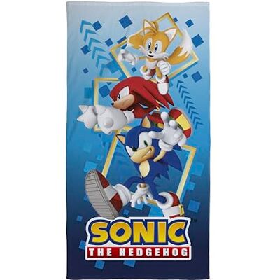 Sonic The Hedgehog Character World Oficjalny ręcznik dla dzieci super miękki w dotyku, wzór odbijający idealny do domu, wanny, plaży i basenu, jeden rozmiar 70 cm x 140 cm 100% bawełna Sonic The Hedgehog Character World Oficjalny ręcznik dla dzieci super miękki w dotyku, wzór odbijający idealny do domu, wanny, plaży i basenu, jeden rozmiar 70 cm x 140 cm 100% bawełna