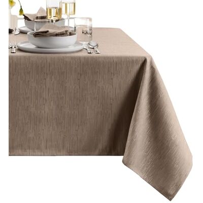 Elrene Home Fashions Continental Obrus odporny na wodę, plamy i zagniecenia, prostokątny, 152 x 300 cm, taupe Elrene Home Fashions Continental Obrus odporny na wodę, plamy i zagniecenia, prostokątny, 152 x 300 cm, taupe