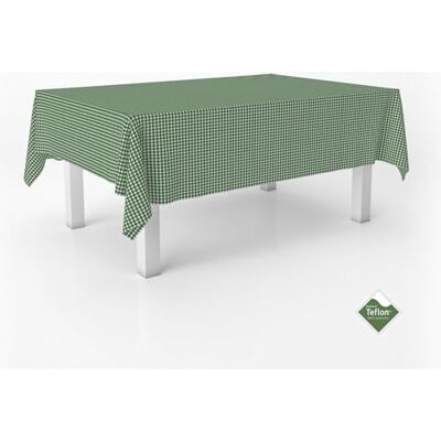 ECOMMERC3 Vichy obrus na stół prostokątny rozmiar 100x140 cm Vichy wyjątkowo miękki i wodoodporny obrus na stół zielony ECOMMERC3 Vichy obrus na stół prostokątny rozmiar 100x140 cm Vichy wyjątkowo miękki i wodoodporny obrus na stół zielony