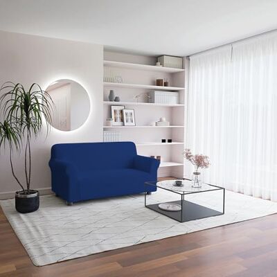 Italian Bed Linen Piu Bello pokrowiec na sofę bielastico, rozsuwany, niebieski, elektryczny, 2 miejsca Italian Bed Linen Piu Bello pokrowiec na sofę bielastico, rozsuwany, niebieski, elektryczny, 2 miejsca