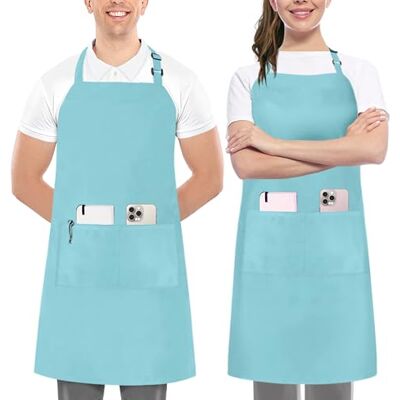 Utopia Kitchen Fartuch kuchenny, regulowany z 2 kieszeniami, odporny na wodę i olej, fartuch szefa kuchni dla kobiet mężczyzn, 2-pak, Woda, 2 Pack Utopia Kitchen Fartuch kuchenny, regulowany z 2 kieszeniami, odporny na wodę i olej, fartuch szefa kuchni dla kobiet mężczyzn, 2-pak, Woda, 2 Pack