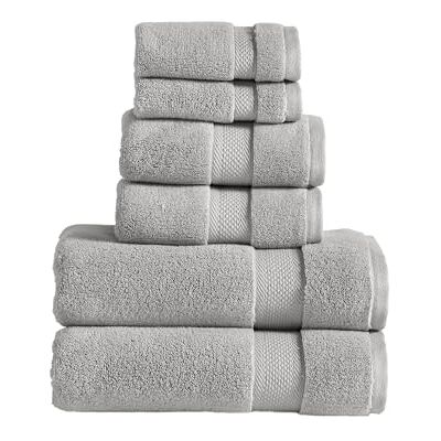 Modern Threads Luksusowy 6-częściowy szybkoschnący zestaw ręczników – plusz i bardzo chłonny dla doświadczeń przypominających spa, chmura Modern Threads Luksusowy 6-częściowy szybkoschnący zestaw ręczników – plusz i bardzo chłonny dla doświadczeń przypominających spa, chmura