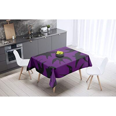 Bonamaison Dekoracja kuchenna, obrus, fioletowy, czarny, 140 x 140 cm – zaprojektowany i wyprodukowany w Turcji Bonamaison Dekoracja kuchenna, obrus, fioletowy, czarny, 140 x 140 cm – zaprojektowany i wyprodukowany w Turcji