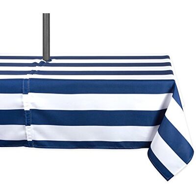 DII Niebieski kabana pasek na zewnątrz obrus z zamkiem błyskawicznym, 60 x 84 W morski DII Niebieski kabana pasek na zewnątrz obrus z zamkiem błyskawicznym, 60 x 84 W morski