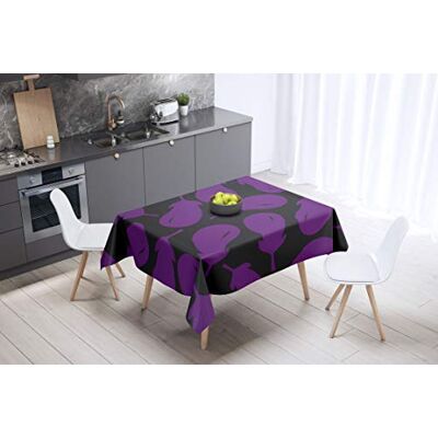 Bonamaison Dekoracja kuchenna, obrus, fioletowy, czarny, 140 x 140 cm – zaprojektowany i wyprodukowany w Turcji Bonamaison Dekoracja kuchenna, obrus, fioletowy, czarny, 140 x 140 cm – zaprojektowany i wyprodukowany w Turcji