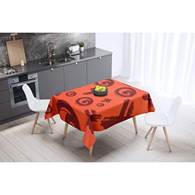 Bonamaison Dekoracja kuchenna, obrus, pomarańczowy bordowy, 140 x 140 cm – zaprojektowany i wyprodukowany w Turcji Bonamaison Dekoracja kuchenna, obrus, pomarańczowy bordowy, 140 x 140 cm – zaprojektowany i wyprodukowany w Turcji