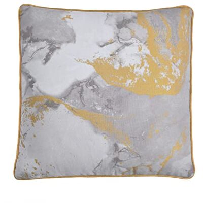 Sleepdown Metaliczny marmurowy nadruk wypełniona poduszka miękka dekoracyjna kwadratowa rura krawędź bawełna wystrój domu sofa sypialnia 18 cali x 18 cali naturalny 45 cm x 45 cm Sleepdown Metaliczny marmurowy nadruk wypełniona poduszka miękka dekoracyjna kwadratowa rura krawędź bawełna wystrój domu sofa sypialnia 18 cali x 18 cali naturalny 45 cm x 45 cm