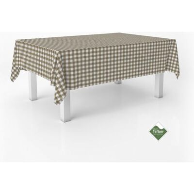 ECOMMERC3 Vichy obrus na stół prostokątny rozmiar 220 x 140 cm Vichy wyjątkowo miękki i wodoodporny obrus w kolorze skóry ECOMMERC3 Vichy obrus na stół prostokątny rozmiar 220 x 140 cm Vichy wyjątkowo miękki i wodoodporny obrus w kolorze skóry